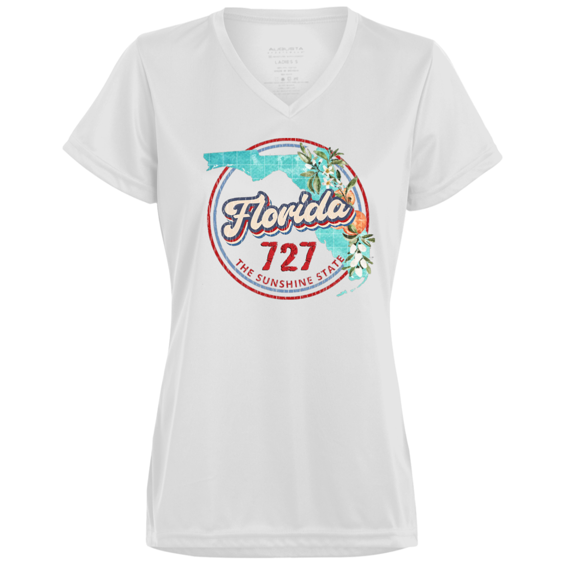 1790 Ladies’ Moisture-Wicking V-Neck Tee