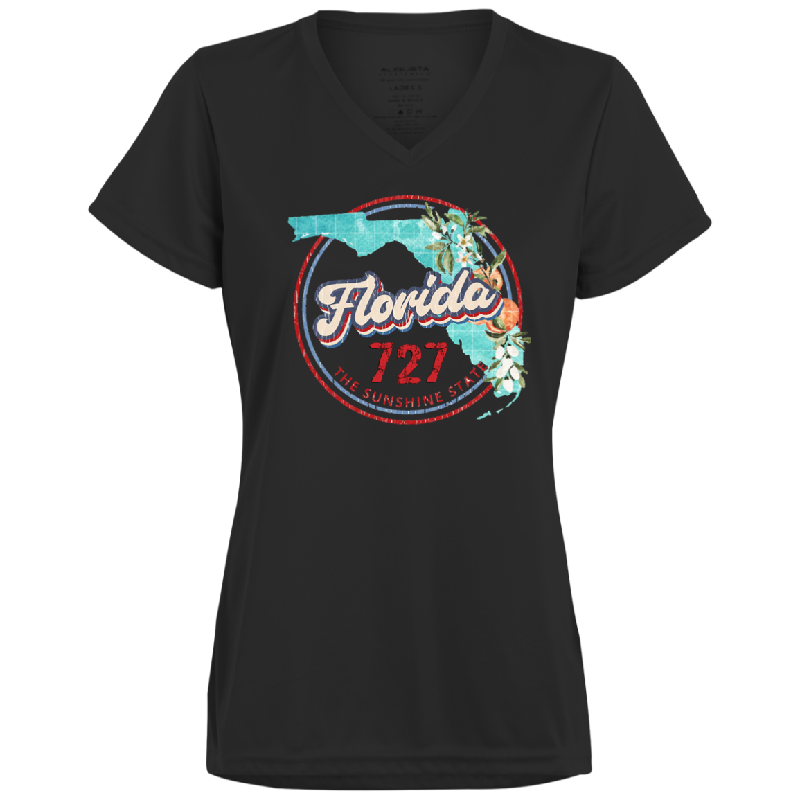 1790 Ladies’ Moisture-Wicking V-Neck Tee