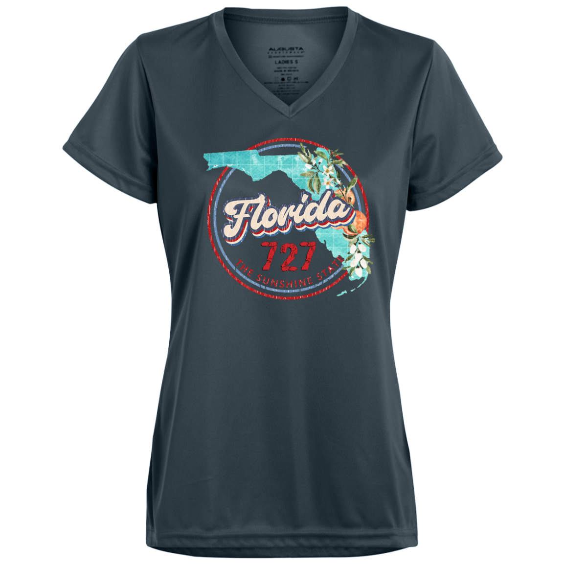 1790 Ladies’ Moisture-Wicking V-Neck Tee