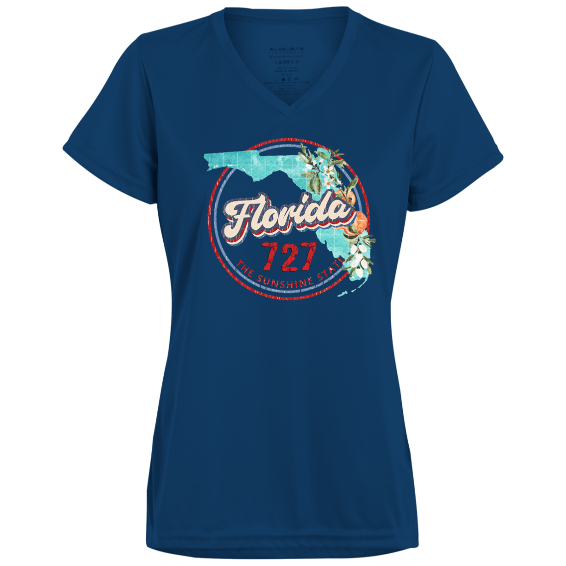 1790 Ladies’ Moisture-Wicking V-Neck Tee