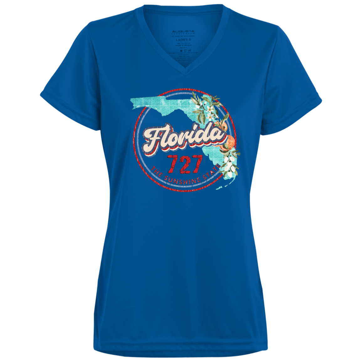 1790 Ladies’ Moisture-Wicking V-Neck Tee